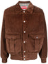 logo-patch corduroy jacket